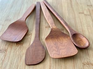 Handcrafted Natural Mango Wood Spoon Set Handmade Kitchen <b>Utensils</b> for Cooking Serving and Baking - Product Image 4