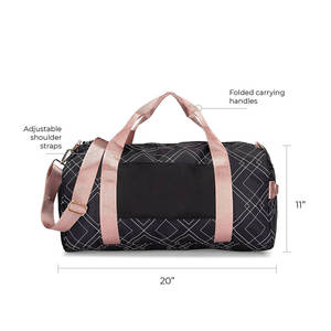 Bolsa de Deporte de Lujo Personalizada de Poliéster y Nailon, Plegable, de Diseño, para Ropa, Gimnasio, de Cuero, para Hombre y Mujer, con Impresión de Logotipo - Product Image 3