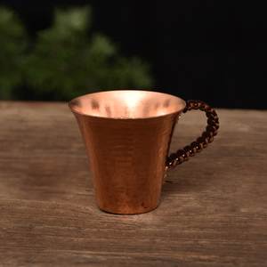 Mug en cuivre écologique, tasse à boire en métal réutilisable, fabriqué à la main, accessoires de bar pour cocktail Moscow Mule - Product Image 1