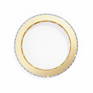 Bague d'éternité tendance en or 18 carats avec diamant de laboratoire taille princesse pour femme, idéale pour fiançailles et anniversaire - Product Image 3