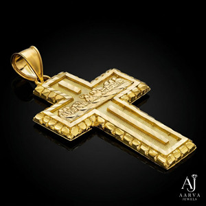 Pendentif Croix en Moissanite Plaqué Or 18K Effet Or Blanc, Breloque Gravée Chrétienne, Chaîne à Maillons, Collier Hip Hop, Bijou Cadeau - Product Image 3