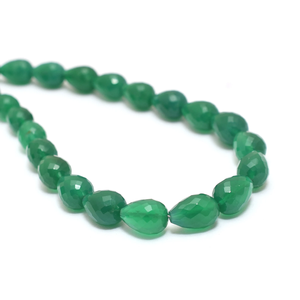 Perles en onyx vert AAA+ 5x8mm-7x10mm, forme goutte d'eau, onyx naturel, pierre semi-précieuse, facettées, en vrac, pour la création de bijoux - Product Image 2