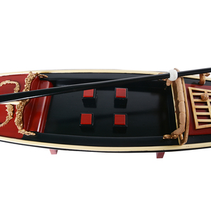 B083 - Modèle de gondole vénitienne en bois artisanal, bateau de Venise, décoration nautique, cadeau pour collectionneur maritime, présentoir 64Lx15.2Wx22H cm - Product Image 6