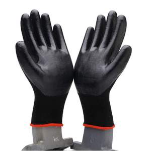 Anti-Slip <b>Textured</b> Nitrile Safety Gloves Knit Wrist General Purpose Latex-Free <b>Powder</b>-Free - Product Image 3