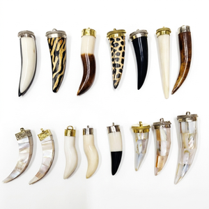 Handcrafted Carved Buffalo Horn Pendants Durable for <b>Boho</b> Jewelry Making Tribal Necklaces Crafts Accessories Wholesale Supply - Product Image 1