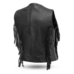 <b>Womens</b> <b>Suede</b> Fringe Vest Cowboy Western Sleeveless Leather <b>Jacket</b> Tassel Biker Rodeo Festival Fashion Supplier Premium - Product Image 2