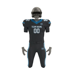 Ensembles de maillots de football américain personnalisés avec noms de joueurs, noms d'équipes, numéros, étiquettes personnalisés, respirants, manches courtes, 100% polyester - Product Image 2