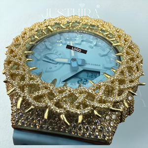 Trendy Diamond Wrist Watch Premium Moissanite Diamond Watch Luxury G-Sh0ck Diamond Bezel Watch in Best Price Ever - Product Image 3