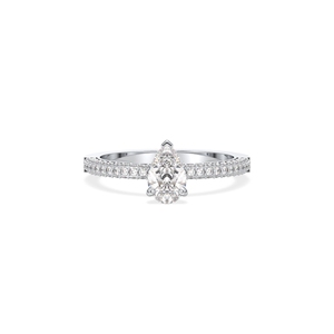 REYES, Novedades, Anillos de Plata de Ley 925 con Corte de Pera, Moissanita de 1.14 Quilates, Anillos de Compromiso para Mujer, Joyería Fina - Product Image 2