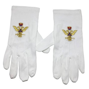 Guantes Masónicos de Algodón y Spandex Transpirables con Cruz Roja y Logotipo Personalizado para Caballeros Templarios, Aptos para las Cuatro Estaciones - Product Image 5
