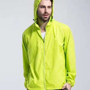 Veste à capuche zippée intégrale OEM pour activités de plein air, veste de sport performante, coupe-vent et imperméable, légère, en tissu ripstop - Product Image 1