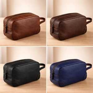 Sac de toilette en cuir de luxe pour homme, organiseur de cosmétiques, pochette de rangement imperméable pour voyage, sac LTB-0194 - Product Image 3