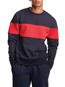 Recién llegado, sudadera de cuello redondo de calidad Premium para hombre, ropa deportiva de moda con bloques de Color en el pecho, técnica bordada para invierno - Product Image 4