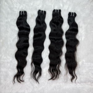 Extensiones de cabello ondulado con trama de máquina para dropshipping, cabello de donante único de larga duración - Product Image 4