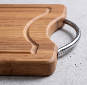 Juego de tablas de cortar de bambú y madera de mango para cocina con asa lateral, tabla de bambú gruesa para cortar verduras y frutas - Product Image 3