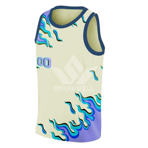 Camiseta de Baloncesto Sublimada con Estampado Personalizado, Unisex, Sin Mangas, Malla Transpirable, Cuello Redondo, 100% Poliéster, para Todas las Temporadas, Deporte para Adultos - Product Image 5