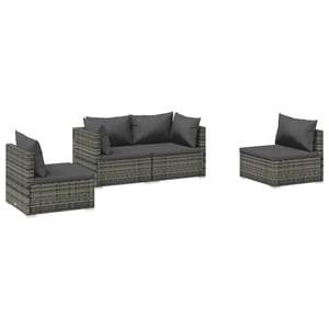 Ensemble de salon de jardin gris anthracite avec meubles de patio et coussins confortables pour la vie en plein air - Product Image 2