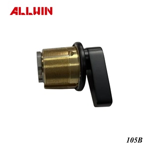 ชุดล็อคประตูแบบฝังพร้อมกุญแจหมุน วัสดุทองเหลืองเคลือบนิกเกิลขัดเงา - Product Image 4