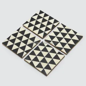 Luxury Modern Square Eco-Friendly Epoxy Resin <b>Drink</b> <b>Coasters</b> Washable for Kitchen Use - Product Image 1