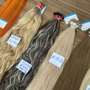 Extensions de cheveux humains vietnamiens bruts à pointe plate en kératine, cuticules alignées, double épaisseur, haute qualité, ondulés naturels - Product Image 5