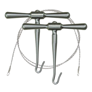 Ensemble de scies Gigli de qualité supérieure, à fil torsadé et poignées en T, en acier inoxydable, instruments chirurgicaux orthopédiques pour la coupe osseuse, CE ISO - Product Image 1