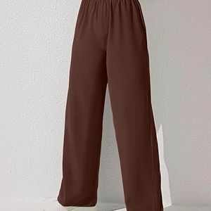 Straight Fit 100% Cotton Breathable Eco-Friendly Quick Dry Casual Autumn Women's <b>Trousers</b> with <b>Elastic</b> <b>Waist</b> Mid <b>Waist</b> Canvas - Product Image 6