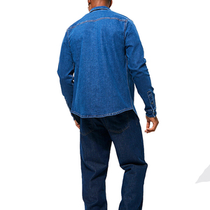 Chemise en jean pour homme à boutons, design unique, idéale pour l'extérieur, style streetwear, produit fiable - Product Image 2