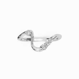 Hot Selling Minimalist Water <b>Wave</b> Moissanite <b>Ring</b> 925 Sterling <b>Silver</b> With Gold Plating for Engagement Party Gift For Friends - Product Image 3