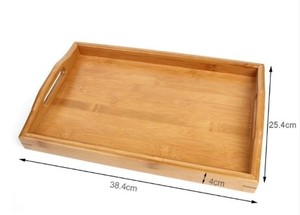 Bandeja Rectangular de Bambú de Grado Comercial, Decorativa, Biodegradable, para Catering, Apta para Lavavajillas y Microondas - Product Image 3