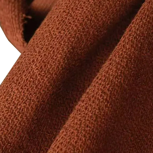 Tela de Felpa Marrón, Peso Medio, Tejido de Punto Liso, Textil de Algodón Sólido para la Fabricación de Prendas de Vestir - Product Image 4