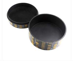 Caja de joyería artesanal de resina de primera calidad, acabado artístico único, organizador de almacenamiento elegante para anillos y pendientes - Product Image 1