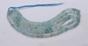 Cuentas facetadas de aguamarina natural de 4-5.5 mm, cuentas de piedras preciosas de aguamarina azul de 17 pulgadas, cuentas sueltas de aguamarina sfumada. - Product Image 4