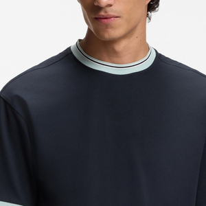 T-shirt à col rond au design élégant et contrastant, mode décontractée moderne pour l'été, service OEM, vêtements décontractés. - Product Image 2
