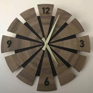 Wooden <b>Wall</b> <b>Clock</b> Cheap Cost Elegant Decor <b>Clock</b> for Living Room <b>Bedroom</b> Office Premium Wooden <b>Clock</b> - Product Image 3