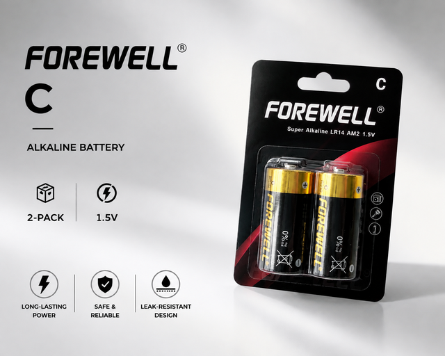C LR14 Alkaline Battery 1.5V 8000mAh Long Lasting Leakproof OEM ODM Manufacturer Wholesale Custom Packaging Remote Control Toys