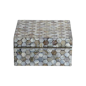 Boîte de rangement multifonctionnelle en nacre style vintage, pour bijoux, organisateur décoratif, cadeau, accent de décoration intérieure - Product Image 4