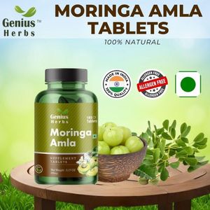 Comprimés de Moringa Amla frais, bien-être ayurvédique traditionnel, prix de gros, extrait séché de haute qualité, fabricant - Product Image 2
