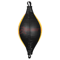 Balones de velocidad de cuero de doble extremo duraderos, los más vendidos de 2025, para MMA y boxeo, con cuerdas de goma, color personalizable, equipo de entrenamiento de boxeo