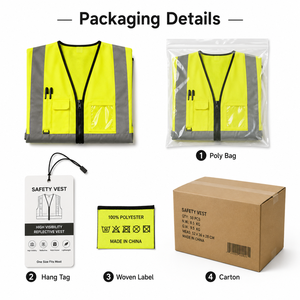 High-Visibility Reflective uniform Vest with Cooling Fan, Multi-Pocket Design & <b>ID</b> <b>Holder</b> - Product Image 6
