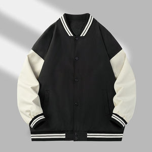 Chaqueta Varsity Extra Grande de Invierno de Alta Calidad para Hombre, con Estampado Personalizado y Bordado, Cuello Alto, Lana, Estilo Urbano, Venta al Por Mayor - Product Image 6