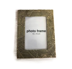 Rectangle Metal Photo <b>Frame</b> 10x15 cm Embossed Pattern Vertical Design - Product Image 1