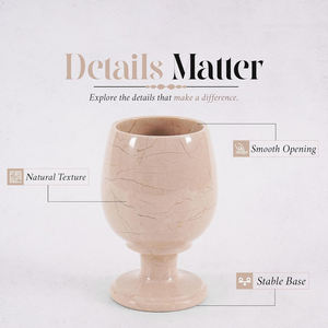 Copas de Vino de Mármol Ónix Natural, Losa Grande de Piedra, Calidad Artesanal, Lujo Elegante, Ecológicas, para Uso en Cocina, Logotipo Personalizado - Product Image 4