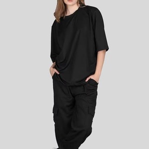 T-shirt à col rond surdimensionné pour femme, imprimé personnalisé, haute qualité, dernière collection été, soldes, Camisetas De Mujer - Product Image 3