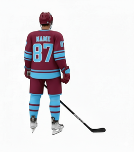 Usine OEM d'uniformes de hockey sur glace professionnels |   Maillots de hockey en maille 100% polyester avec logo personnalisé imprimé |   Vente en gros de couleurs personnalisées - Product Image 3