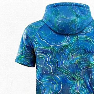 Sweat à capuche à manches courtes pour homme avec impression par sublimation, apparence élégante, excellent choix pour les activités quotidiennes, le sport, les voyages, les tenues de style de vie - Product Image 3