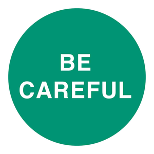 ป้ายเตือนความปลอดภัยแบบติดด้วยตนเอง Brady Be Careful Hard Hat Labels ทำจาก PVC ทนทาน สำหรับสถานที่อุตสาหกรรม - Product Image 1