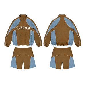 Conjunto Corto de Sudadera con Capucha y Chaqueta Cortavientos Personalizado para Hombre, de Dos Piezas, Resistente y Transpirable - Product Image 1