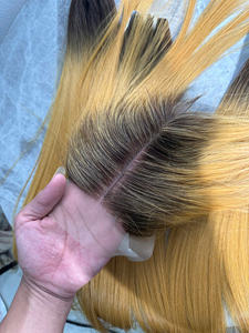Venta al por mayor de cabello Anh 2025 liso Remy sin enredos, sin caída, rubio, 100% cabello humano, puntas de doble trama, tejido doble a máquina - Product Image 2