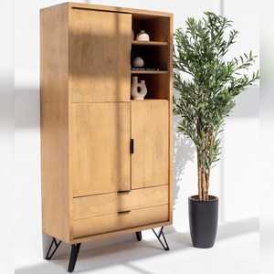 ตู้ไม้แวนดาน่า เวสต้า เทอร์รา พร้อมชั้นวางของขนาดเล็ก ดีไซน์ทันสมัยสำหรับจัดเก็บของทำจากไม้เนื้อแข็ง - Product Image 6