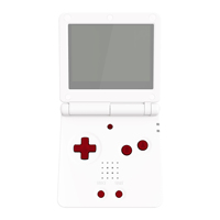 Kit de remplacement de bouton complet Premium 10 en 1 pour contrôleur Gameboy Advance SP-Rouge Vampire personnalisé